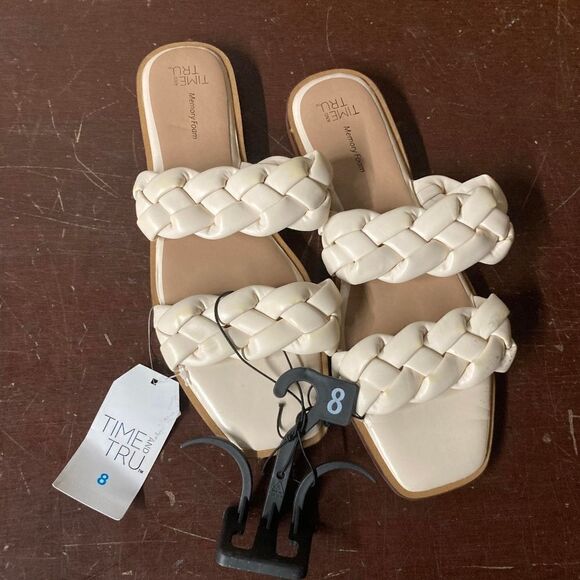 Time and Tru Women's Braided Two Band Sandals - Picture 6 of 7